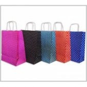 Puantiyeli Karton Çanta 25*12*31 cm 25 Lİ 7 RENK - 3