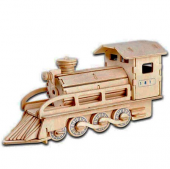 Piramigo 3D Büyük Ahşap Maket Tren - Lokomotiv - 1