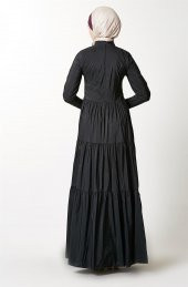 Muslima Wear Elbise-170112 Siyah - 1