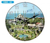 Dekoratif Bombeli Cam Duvar Saati 1968-042 - Sultanahmet Camii - 1