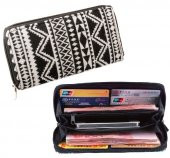 Kanvas Bayan Cüzdanı Rüzgar Desenli - 1