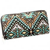 Kanvas Bayan Cüzdanı Rüzgar Desenli - 6