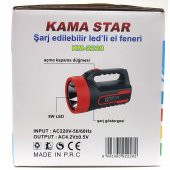 Kama Star 8W Büyük Boy Şarjlı Led El Feneri Kademeli 25 Saat 2228 - 6