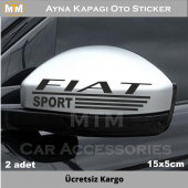 Fiat Ayna Oto Sticker (2 Adet) - 1