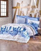 Cotton Box Çift Kişilik Maritime Ranforce Uyku Seti - Pusla Mavi - 1