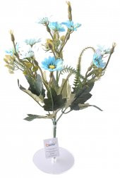 5 Dallı 33 cm Papatya Demeti Mavi-CK013MA - 2