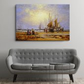 Balıkçılar Yağlı Boya Kanvas Tablo - 1