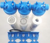 Atlas 10''inç  Housing 3Lü Kuyu Suyu Filtre Bina Girişi Daire Girişi thumbnail 3