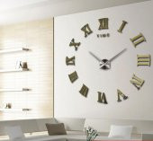 3D BÜYÜK DUVAR SAATİ OFİS EV LOBİ SALON DEV SAAT 70-130 CM 016-B - 1