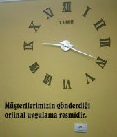 3D BÜYÜK DUVAR SAATİ OFİS EV LOBİ SALON DEV SAAT 70-130 CM 016-B - 4