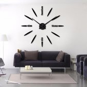 3D BÜYÜK DUVAR SAATİ FARKLI TASARIM ZENGİN GÖRÜNÜM OFİS EV DEV SA - 1