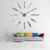 3D BÜYÜK DUVAR SAATİ FARKLI TASARIM ZENGİN GÖRÜNÜM OFİS EV DEV SA - 2