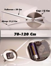 3D BÜYÜK DUVAR SAATİ FARKLI TASARIM ZENGİN GÖRÜNÜM OFİS EV DEV SA - 4