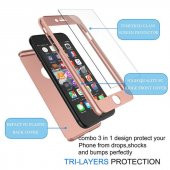 iPhone 8 Plus Kılıf 360 Derece Tam Koruma Full Body Kırılmaz Cam - 2