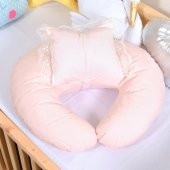 Bebek Emzirme Yastığı Destek Oturma Yastığı Minderi Ana Kucağı Pembe - 1