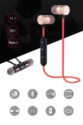 Ios Android Sport Mıknatıslı Kablosuz Bluetooth Kulaklık Stereo - 4