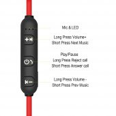 Ios Android Sport Mıknatıslı Kablosuz Bluetooth Kulaklık Stereo - 5