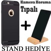 iPhone 8 Kılıf Tıpalı Şarj Giriş Tıpası Kamera Korumalı - 1