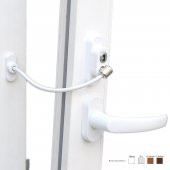 Anahtarlı Pvc Pencere Emniyet Kilidi (50 li)-Beyaz - 1