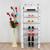 Prado 7 Raflı Çelik Profilli Bez Dolap, Ayakkabılık Tema İstanbul - 3