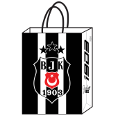 Beşiktaş Büküm Saplı Çanta 12 adet 18 x 24 cm - 1