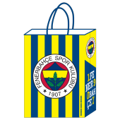 Fenerbahçe Büküm Saplı Çanta 12 adet 18 x 24 cm - 1