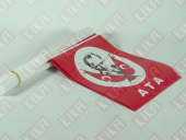 ATA BAYRAĞI 22 cm X 32 cm 40 adet sopalı (plastikçıtalı) - 1