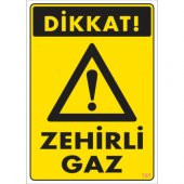 SÖNSAN UYARI LEVHALARI "DİKKAT ZEHİRLİ GAZ" PVC 25*35 - 1