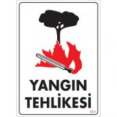 SÖNSAN UYARI LEVHALARI ''YANGIN TEHLİKESİ ''PVC 25*35 - 1