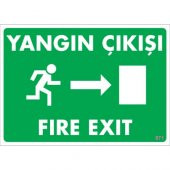 SÖNSAN UYARI LEVHALARI YANGIN ÇIKIŞI - SAĞ PVC 25*35 - 1