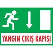 SÖNSAN UYARI LEVHALARI -YANGIN ÇIKIŞ KAPISI -AŞAĞI -PVC 25x35 - 1