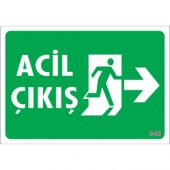 SÖNSAN UYARI LEVHALARI  ACİL ÇIKIŞ - SAĞ   PVC 17,5-25 - 1