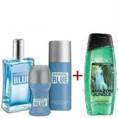 AVON İNDİVİDUAL BLUE ERKEK PARFÜM SETİ 4 LÜ SET - 1