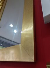Büyük 124x64cm Altın Yaldız Salon Antre Komodin Etajer Boy Aynası - 1