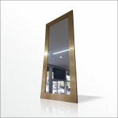 Büyük 124x64cm Altın Yaldız Salon Antre Komodin Etajer Boy Aynası - 4