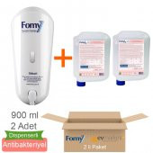Fomy 900 ml Antibakteriyel Köpük Sabun 2 Adet + Fomy Dispenser - 1