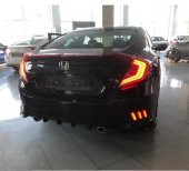 Oled Garaj Honda Civic Fc5 Çift Çıkış Egzozlu Difüzör Piano Black - 3