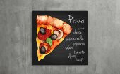Pizza Cafe Dekoratif Kanvas Tablo - 1