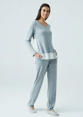 DAGİ KADIN PİJAMA TAKIMI MELANJ B0217K0670MEL - 3