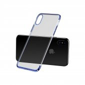 Baseus iPhone X Glitter Serisi Şeffaf Sert Arka Kapak Mavi + Ekran Koruyucu - 3