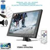 10 inç Araç ve Tv Lcd Monitör Hdmı Vga Girişli 10 iNÇ HD EKRAN - 1