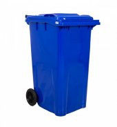 Safell Plastik Çöp Konteyneri 240 lt A+ Kalite Isıya Dayanıklı - Mavi - 1