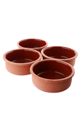 Toprak Güveç Kasesi 4 Adet Fırın Sütlaç Kasesi 14x5 Cm Büyük Boy - 1