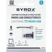 Syrox Micro Usb den Apple iPhone ( Lightning) ye Dönüştürücü DT15 - 2