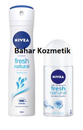 Nivea Fresh Natural Sprey 150Ml Kadın + Roll-On 50 Ml - 1