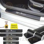Alfa Romeo Karbon Kapı Eşiği Sticker (4 Adet) - 1
