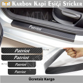 Jeep Patriot Karbon Kapı Eşiği Sticker (4 Adet) - 1