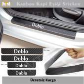 Fiat Doblo  Karbon Kapı Eşiği Sticker (4 Adet) - 1