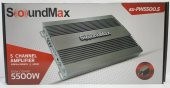 SOUNDMAX SX-PW5500.5 5500W 5 KANAL PROFESYONEL OTO AMFİ - 1