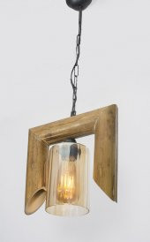 LamBamboo Bambu Avize  Tekli Camlı - 1